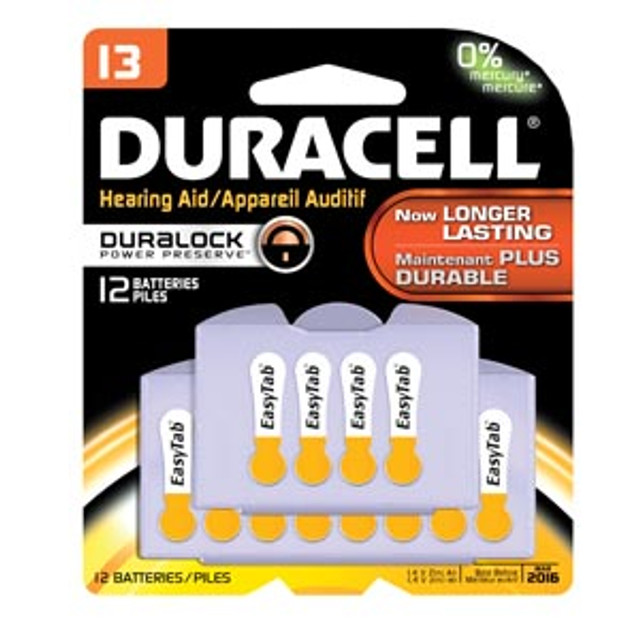 Duracell  DA13B12R Battery, Zinc Air, Size 13, 12pk, 6 pk/bx, 4 bx/cs (UPC# 82848) (Products are not for Private Household Markets; Products cannot be sold on Amazon.com or any other 3rd party site)