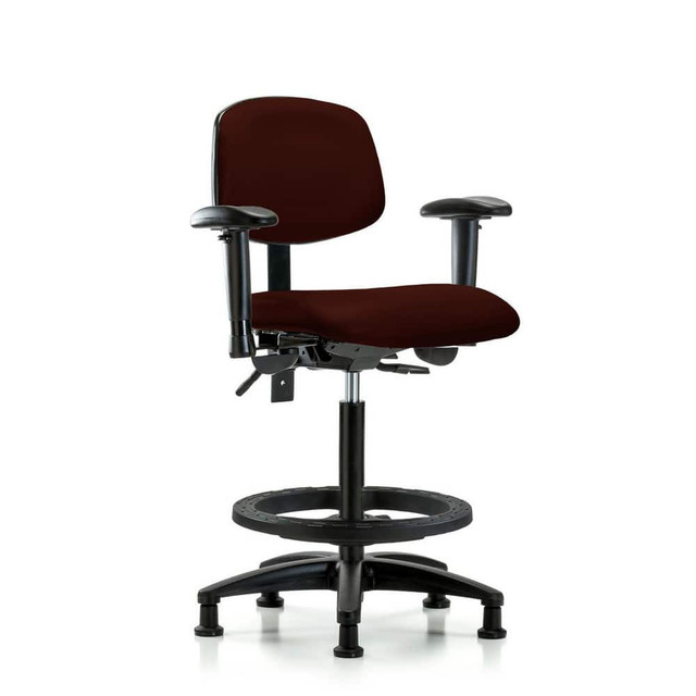 Blue Ridge Ergonomics MSC47868 Task Chair: Vinyl, Burgundy