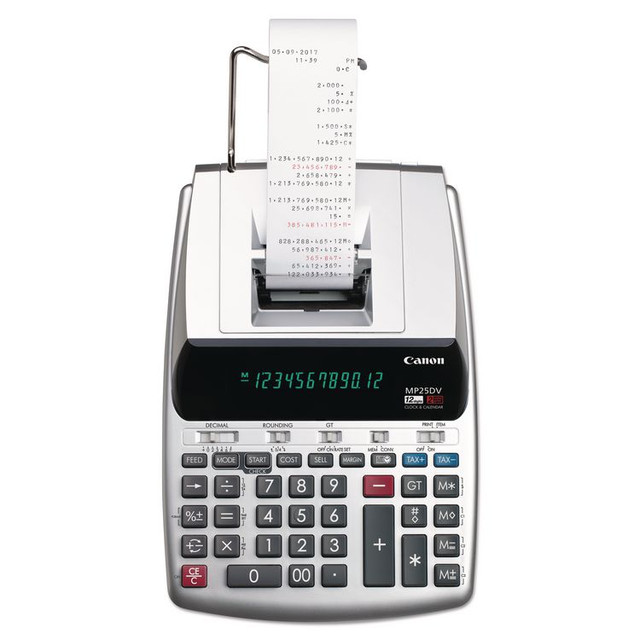 INNOVERA Canon® 2202C001 MP25DV 12-Digit Ribbon Printing Calculator, Black/Red Print, 4.3 Lines/Sec