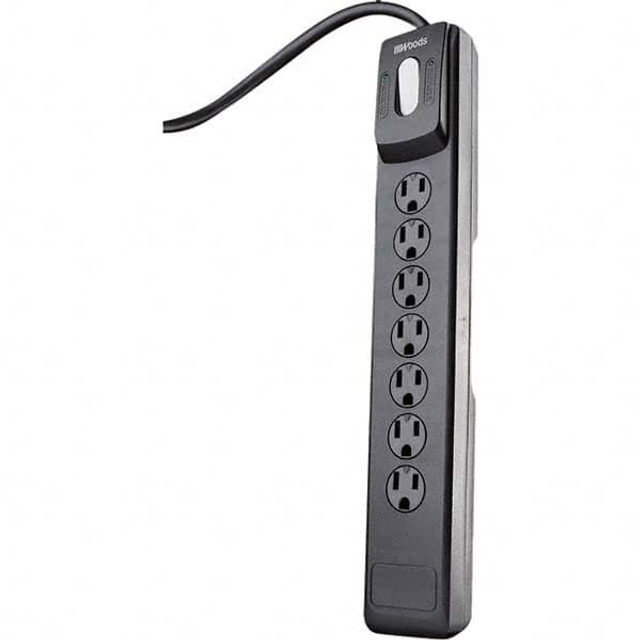 Southwire 41626 Power Outlet Strips; Amperage: 15 A; Amperage: 15 A; Voltage: 120 V; Protection Type: Surge; Number of Outlets: 7; Number Of Outlets: 7; Mounting Type: Free Hanging; Keyhole; Strip Length: 5 in; Cord Length: 4 ft; 48 in; Voltage: 120 