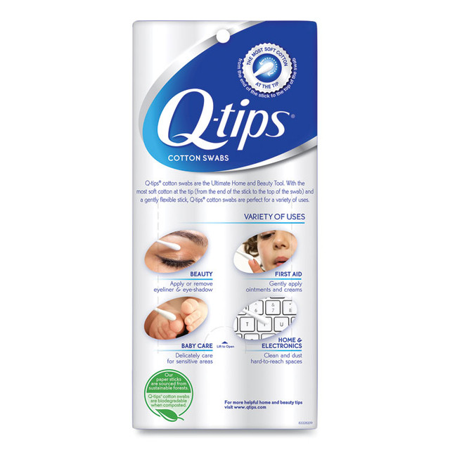 UNILEVER Q-tips® 09824CT Cotton Swabs, 750/Pack, 12/Carton