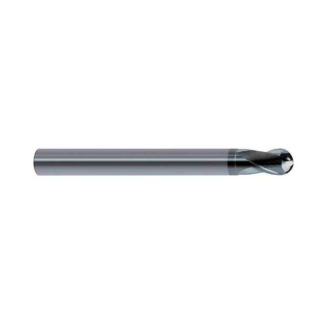 SGS 93275 Ball End Mill: 0.125" Dia, 0.125" LOC, 2 Flute, Solid Carbide
