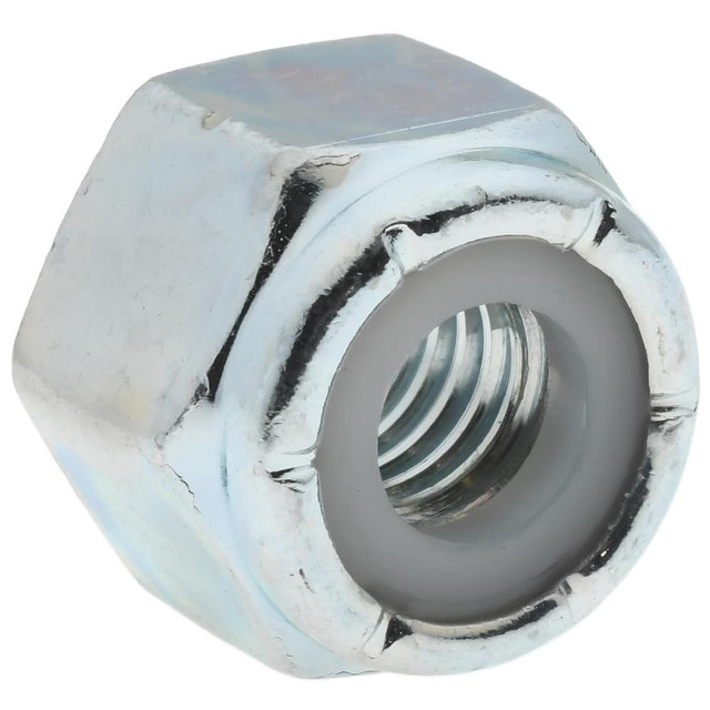 Value Collection R52001619 Hex Lock Nut: Insert, Nylon Insert, 3/8-16, Grade 2 Steel, Zinc-Plated