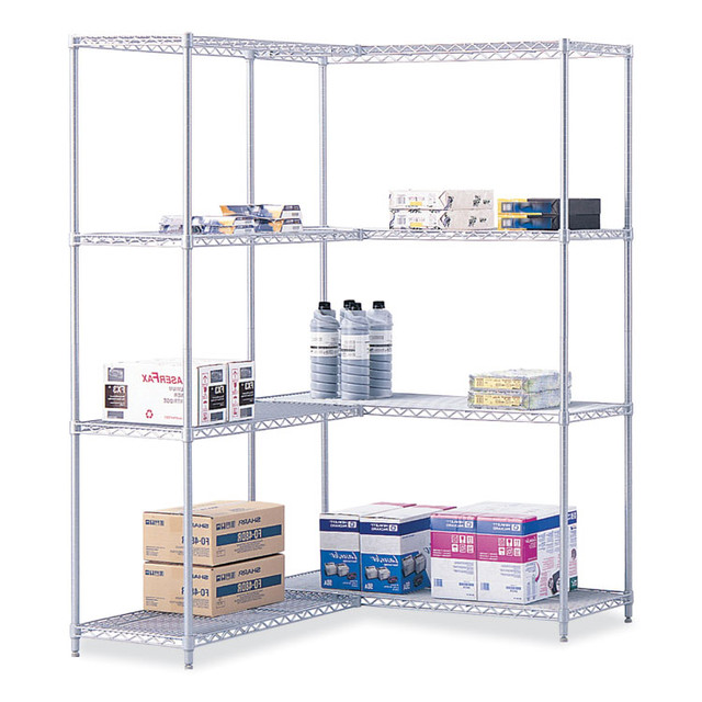 SAFCO PRODUCTS 5287GR Industrial Extra Shelf Pack, 36w x 18d x 1.5h Steel, Metallic Gray, 2/Pack