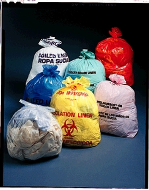 Medegen Medical Products, LLC  47-09 Soiled Linen Linen Bag, 23" x 8" x 41", 1.2 mil, Blue, 250/cs