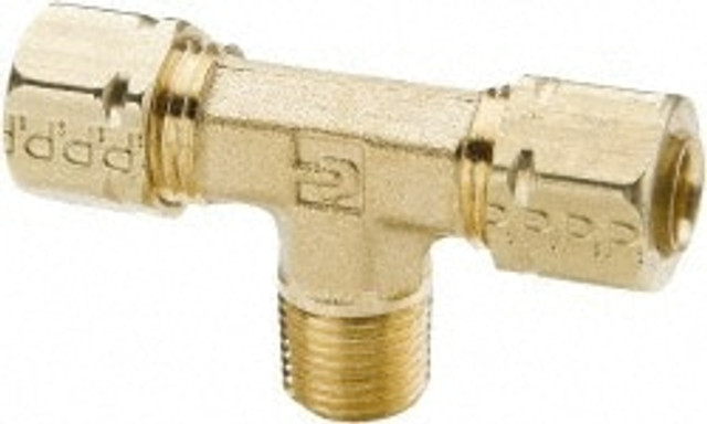 Parker 172CA-3-2 Compression Tube Male Branch Tee: 1/8-27" Thread, Compression x Compression x MNPT