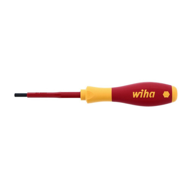 Wiha 32304 Hex Drivers; Ball End: No ; Hex Size: 4.0000 ; Overall Length: 7.30 ; Blade Length: 3 ; Handle Color: Red; Yellow ; Handle Length: 4in