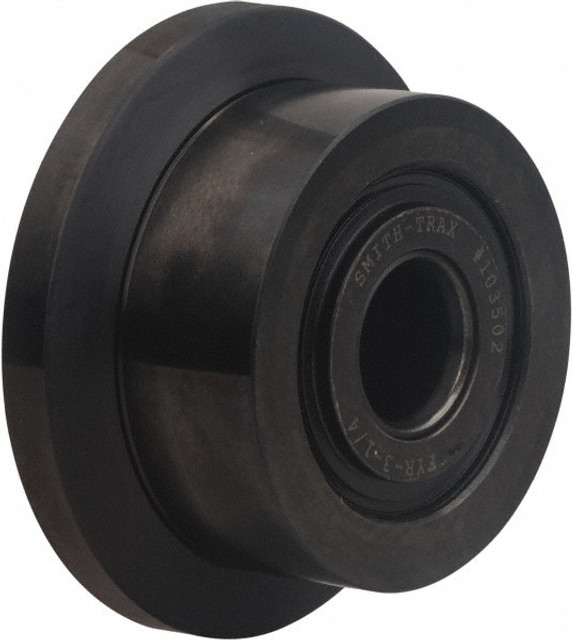 Accurate Bushing FYR-7 Flanged Yoke Roller: 7" Roller Dia, Carbon Steel