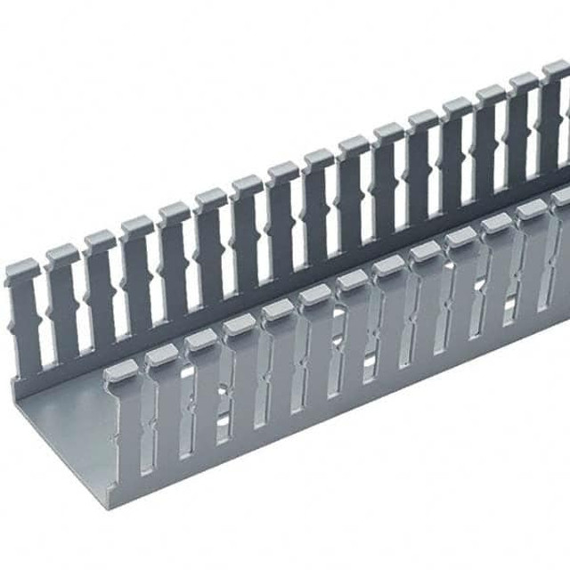 Panduit F1X1.5LG6 1.62" High x 1-1/4" Wide x 6' Long, Screw Mount Slotted Wall Wire Duct