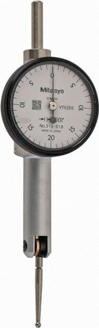 Mitutoyo 513-518-10T 0 to 0.04", 0.001000" Graduation, Horizontal Dial Test Indicator