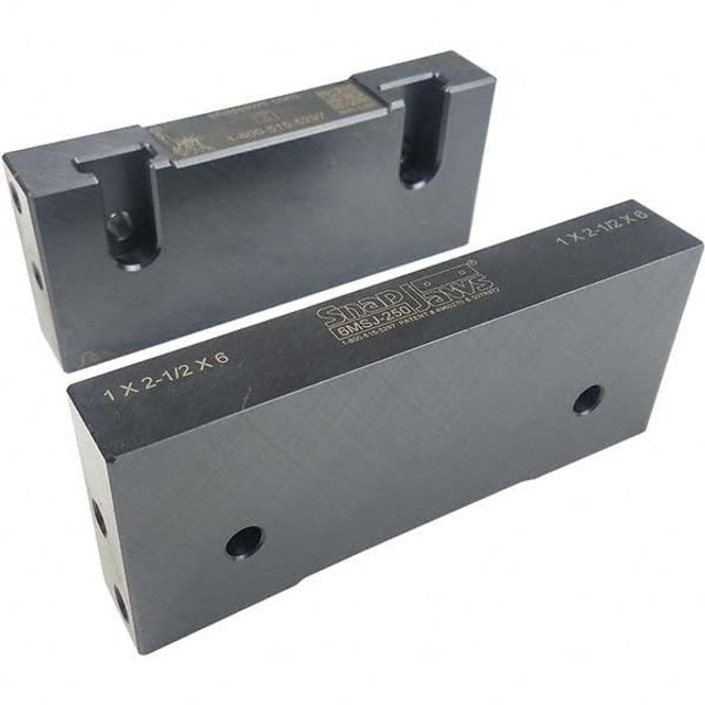 Snap Jaws 6MSJ-250 Vise Jaw: 6" Wide, 2-1/2" High, 1" Thick, Flat