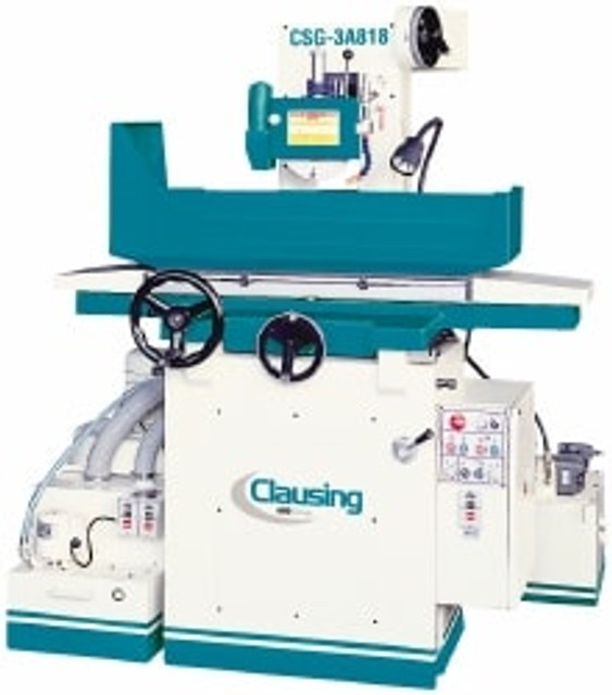 Clausing CSG3A818 Manual Surface Grinder: 18" Table Length, 8" Table Width, 3 Phase, 3,450 RPM, 230 & 460V