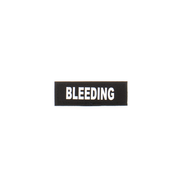 Eleven 10 E10-7003-BLEEDING-BLK/GLO 1x3 Med Name Tape Patch