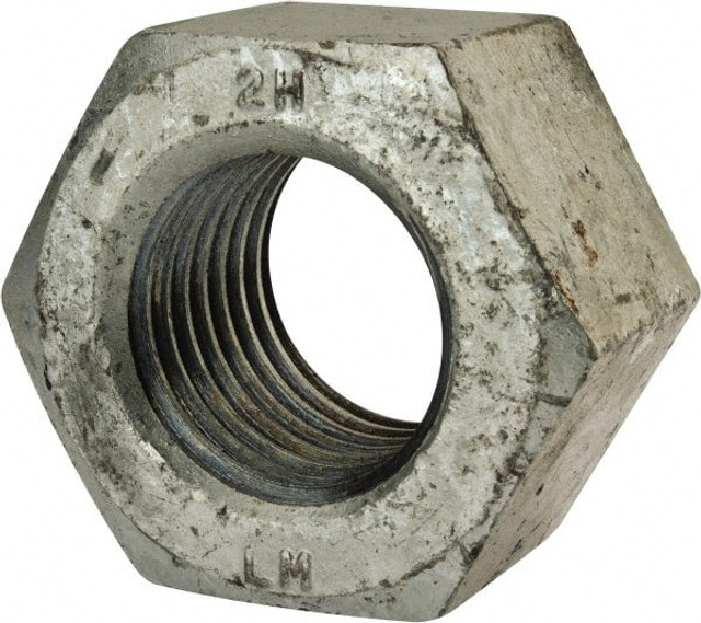 Value Collection HHNI2H200G Hex Nut: 2 - 4-1/2, A194 Grade 2H Steel, Hot Dipped Galvanized Finish