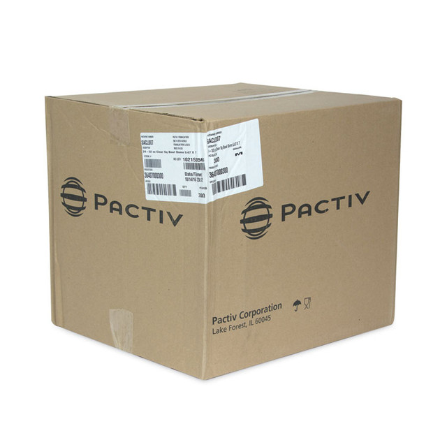 PACTIV EVERGREEN CORPORATION SACLD07 EarthChoice Recycled PET Container Lid, For 24-32 oz Container Bases, 7.38 x 7.38 x 0.82, Clear, Plastic, 300/Carton