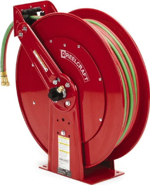 Reelcraft TW84100 OLPT 24" Long x 13" Wide x 25-3/8" High, 1/4" ID, Spring Retractable Welding Hose Reel