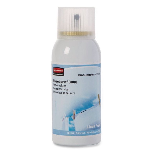 RUBBERMAID COMMERCIAL PROD. 4012551 Microburst 3000 Refill, Linen Fresh, 2 oz Aerosol Spray, 12/Carton
