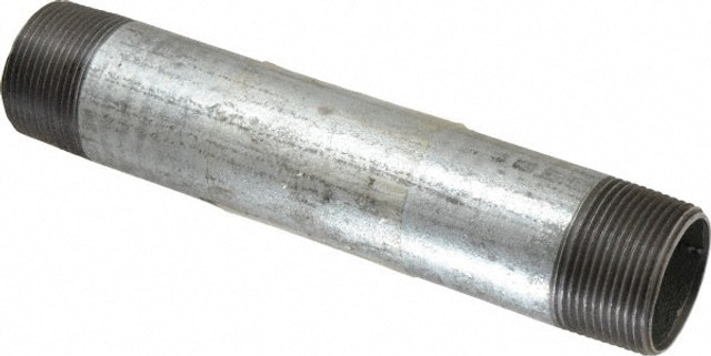 B&K Mueller 566-080HN Galvanized Pipe Nipple: 1-1/4", 8" Long, Schedule 40, Steel