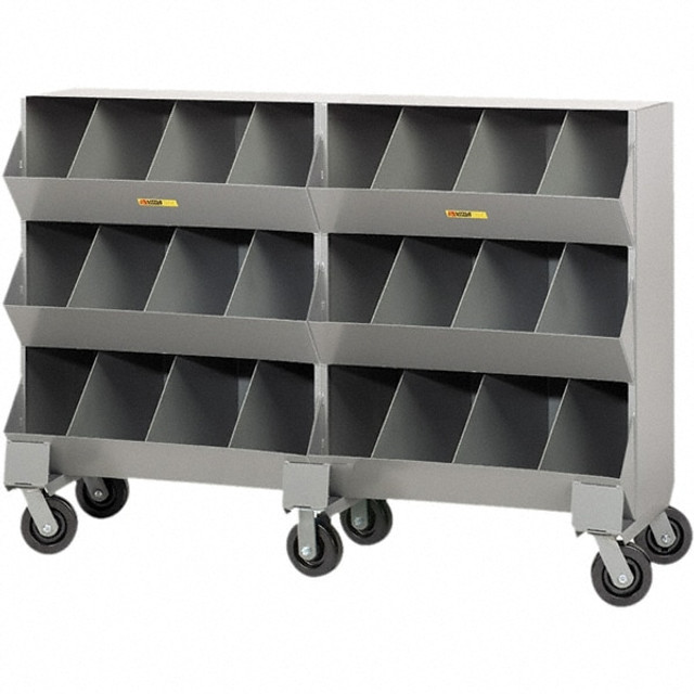 Little Giant. MS815646PH Bin Shelving; Bin Shelving Type: Bin Storage Cabinet ; Bin Color: Gray ; Bin Material: Steel ; Bin Size (WxDxH): 64 x 20 x 45.5 ; Number Of Bins: 24