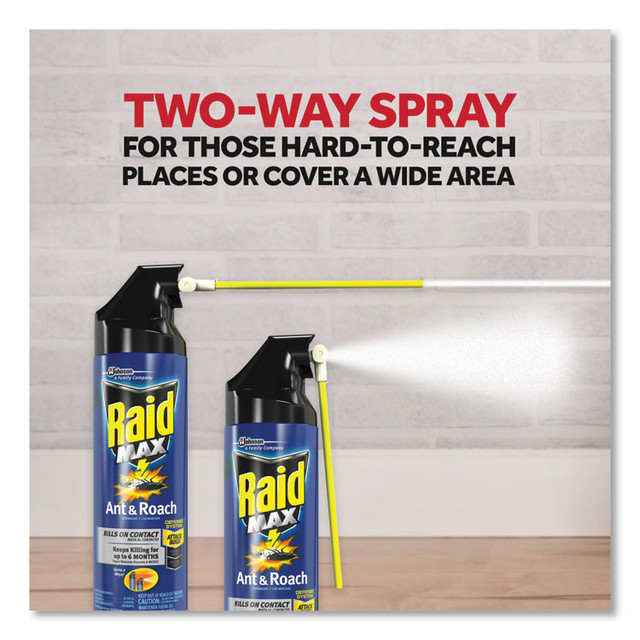 SC JOHNSON Raid® 655571 Ant/Roach Killer, 14.5 oz Aerosol Spray, Unscented, 6/Carton