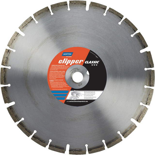 Norton 70184681359 Wet & Dry Cut Saw Blade: 14" Dia, 1" Arbor Hole, 0.125" Kerf Width, 20 Teeth