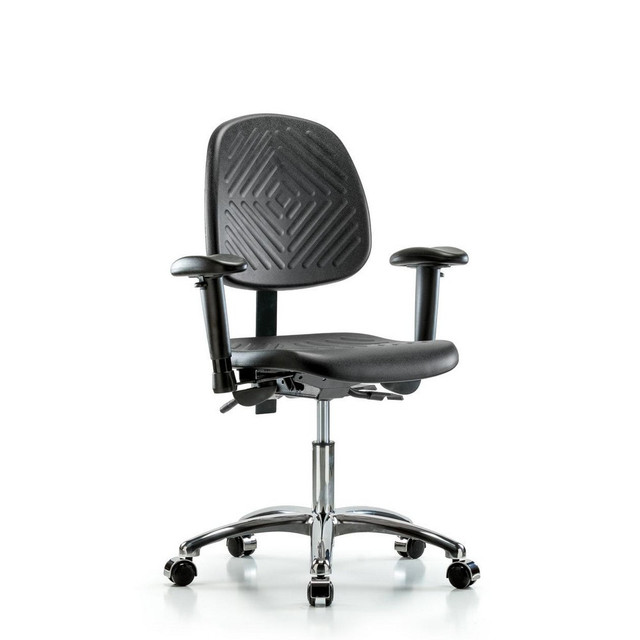 Blue Ridge Ergonomics MSC44674 Task Chair: Polyurethane, Black