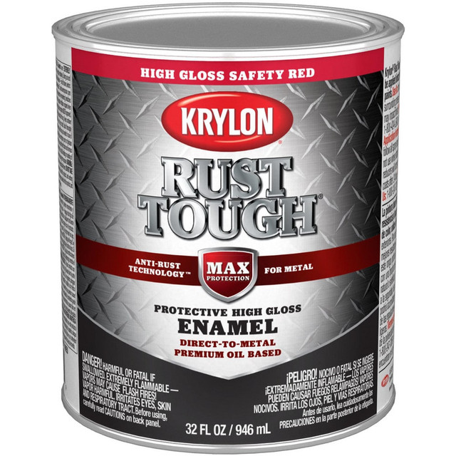 Krylon K09712008 Paints; Product Type: Brush-On; Anti-Rust ; Color Family: Red ; Color: Safety Red ; Finish: Gloss ; Applicable Material: Metal; Aluminum; Steel ; Indoor/Outdoor: Indoor; Outdoor