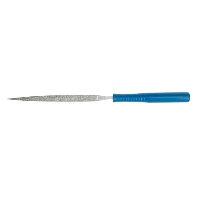 Norton 66260391730 2-3/4 x 5-3/4 In. Diamond Electroplated Half-Round File w/Handle 100/120 Grit