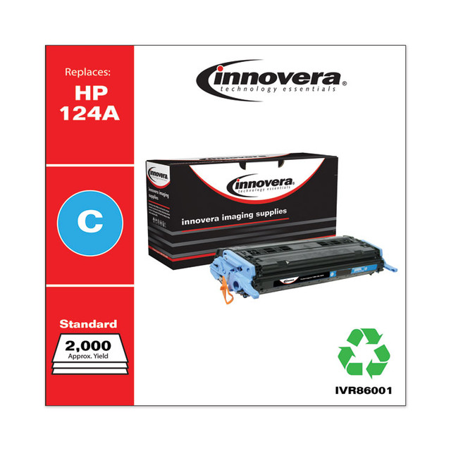 INNOVERA 86001 Remanufactured Cyan Toner, Replacement for 124A (Q6001A), 2,000 Page-Yield