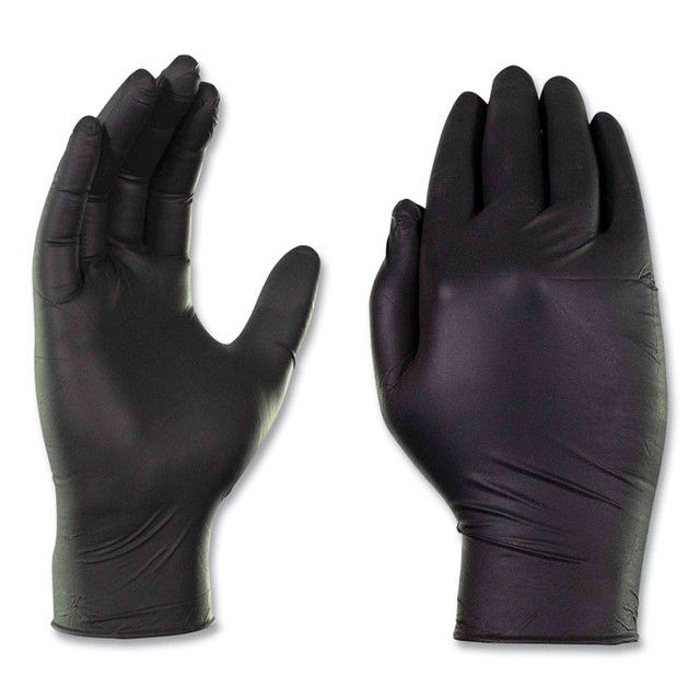 AMMEX CORPORATION GloveWorks® by GPNB48100 Industrial Nitrile Gloves, Powder-Free, X-Large, 5 mil Thick, 9.5" Long, Black, 100/Box, 10 Boxes/Carton
