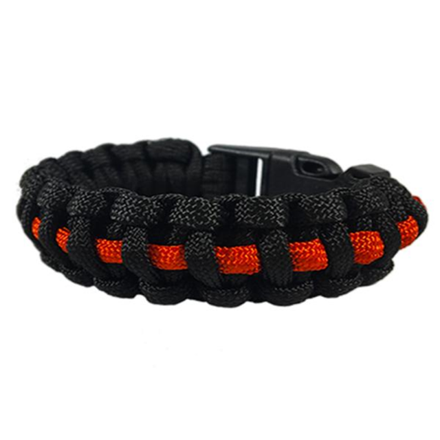 Thin Blue Line TRL-PARA-7 Paracord Survival Bracelet, Thin Red Line
