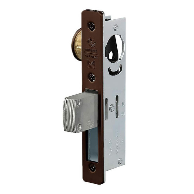 Adams Rite MS1850S-210-313 Deadbolts; Deadbolt Type: Deadlock ; Lock Type: Keyless ; Key Type: Keyless ; Mount Type: Surface ; Material: Aluminum ; Minimum Door Thickness: 0.969in