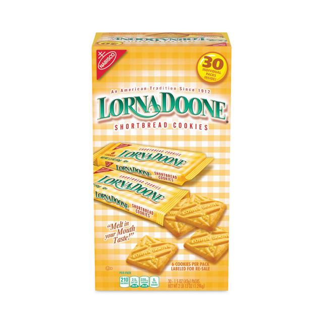 NABISCO FOOD GROUP 22001042 Lorna Doone Shortbread Cookies, 1.5 oz Packet, 30 Packets/Carton