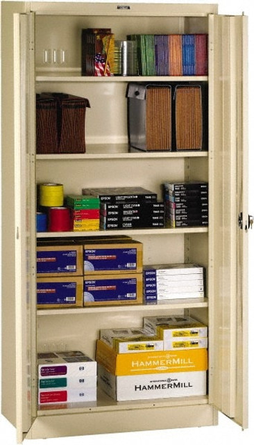 Tennsco 7218RH-BK Locking Storage Cabinet: 36" Wide, 18" Deep, 72" High