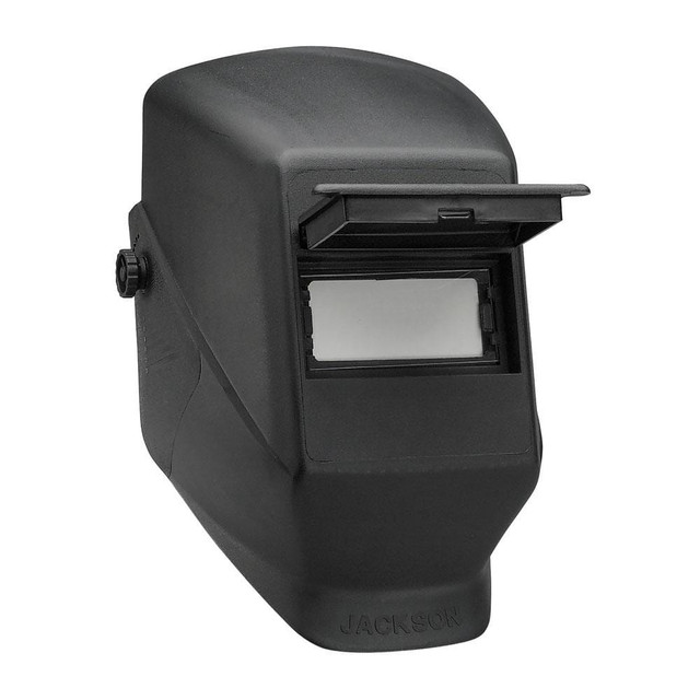 Jackson Safety 15132 Lift Front Welding Helmet: Black, Thermoplastic, Shade 10, Ratchet Adjustment