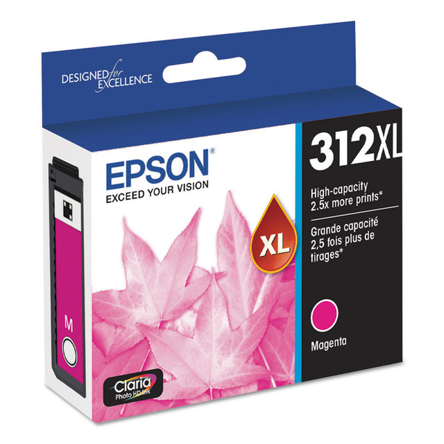 EPSON AMERICA, INC. T312XL320S T312XL320-S (312XL) Claria High-Yield Ink, 830 Page-Yield, Magenta