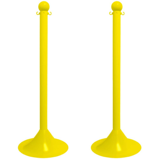 Mr. Chain 91502-2 Barrier Posts; Post Type: Standard Post ; Post Material: Plastic; Polyethylene ; Base Material: Plastic ; Surface Style: Solid Color ; Base Shape: Dome ; Shape: Round