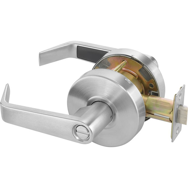 Yale 085091 Lever Locksets; Door Thickness: 1-3/4; Door Thickness: 1-3/4; Back Set: 2-3/4; For Use With: Lavatory or Other Privacy Doors; Finish/Coating: Satin Chrome; Special Item Information: Privacy; Bedroom or Bath Lock Function; Rating: Fire Rat