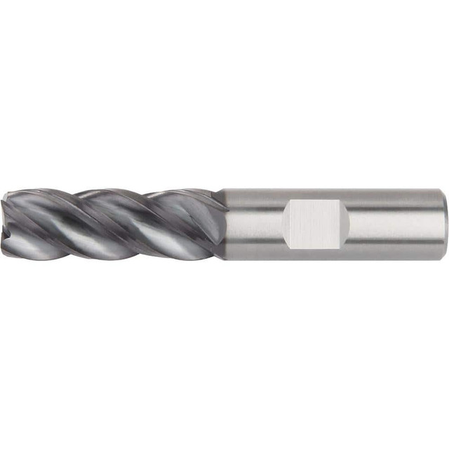 Widia 5576635 Square End Mill: 1" Dia, 4" LOC, 4 Flutes, Solid Carbide