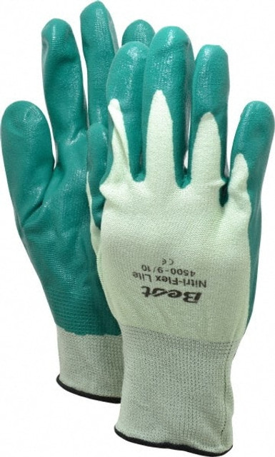 SHOWA 4500-10 General Purpose Work Gloves: X-Large, Nitrile Coated, Nylon