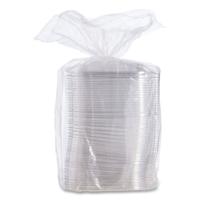 DART C2464BDL PresentaBowls Pro Clear Square Lids for 24 oz to 32 oz Bowls, 8.5 x 8.5 x 0.5, Clear, Plastic, 63/Bag, 4 Bags/Carton