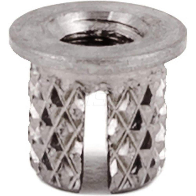 E-Z LOK 260-M3-CR Press Fit Threaded Inserts; Product Type: Flanged ; Material: Stainless Steel ; Drill Size: 0.1560 ; Finish: Uncoated ; Thread Size: M3 ; Thread Pitch: 0.5