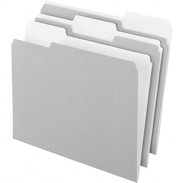 Pendaflex PFX421013GRA File Folders with Top Tab: Letter, Gray, 100/Pack