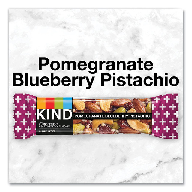KIND LLC 17221 Plus Nutrition Boost Bar, Pom. Blueberry Pistachio/Antioxidants, 1.4 oz, 12/Box