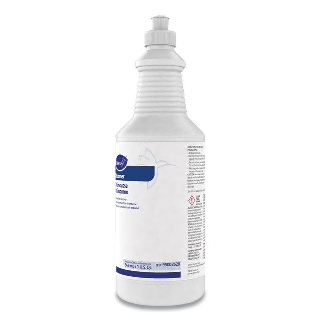 DIVERSEY 95002620 Defoamer/Carpet Cleaner, Cream, Bland Scent, 32 oz Squeeze Bottle