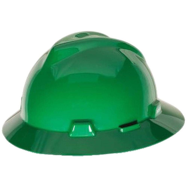 MSA 475370/13076F Hard Hat: Impact Resistant, Full Brim, Type 1, Class E, 4-Point Suspension