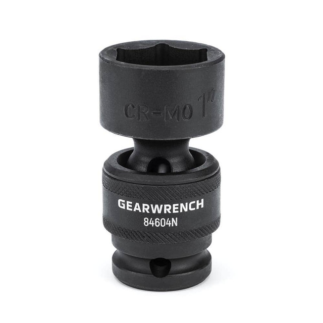 GEARWRENCH 84604N Impact Socket: 1/2" Drive, 1" Socket, Hex Drive