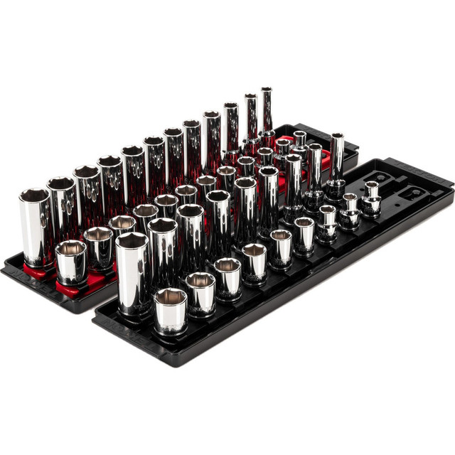 Tekton SHD91218 Socket Sets; Set Type: Deep; Standard; Socket Set ; Measurement Type: Inch & Metric ; Drive Size: 3/8 in ; Minimum Size (Inch): 0.3125 ; Maximum Socket Depth (Decimal Inch): 0.8000 ; Maximum Size (Inch): 0.75