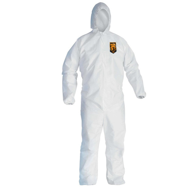 KleenGuard 44323 Non-Disposable Rain & Chemical-Resistant Coverall: White, Film Laminate