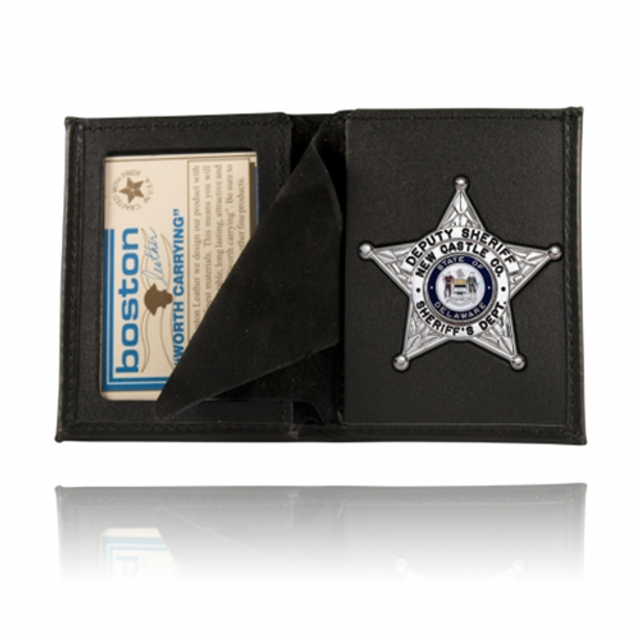 Boston Leather 150-S-9009 Book Style Badge Wallet